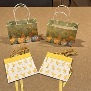 4 EASTER BUNNY & CHICK LUXURY GIFT BAGS